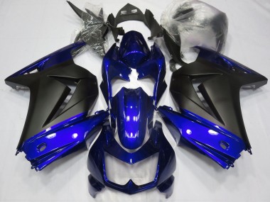 Bleu & Noir Mat 08-12 Ninja 250 Carénage Moto