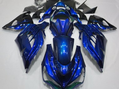 Bleu Océan Brillant 12-21 ZX14R Carénage Moto