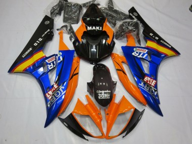 Bleu Orange 06-07 R6 Carénage Moto