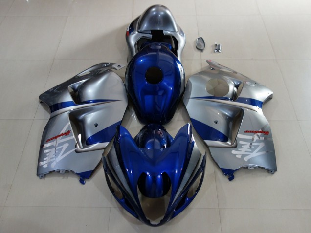 Bleu Profond & Argent 97-07 GSXR 1300 Carénage Moto Bleu Profond & Argent 97-07 GSXR 1300 Carénage Moto