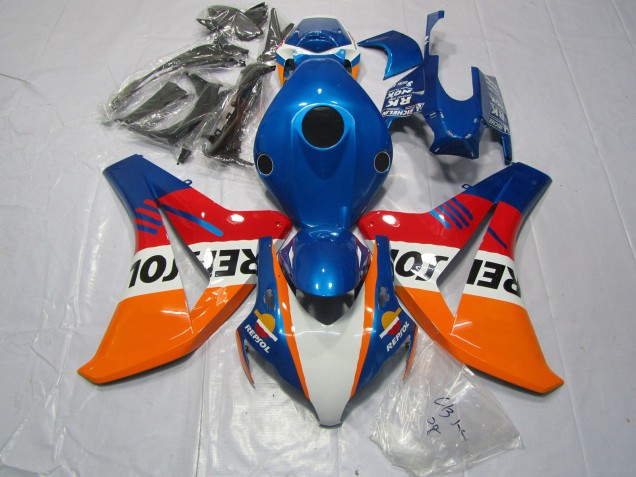 Bleu Repsol & Rouge 08-11 CBR1000RR Carénage Moto
