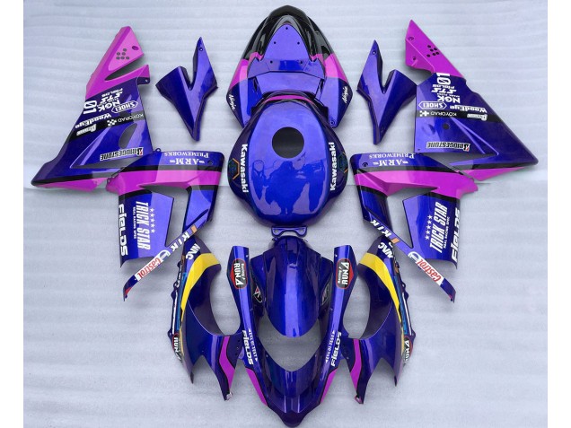 Bleu & Rose Trickstar 04-05 ZX10R Carénage Moto Bleu & Rose Trickstar 04-05 ZX10R Carénage Moto
