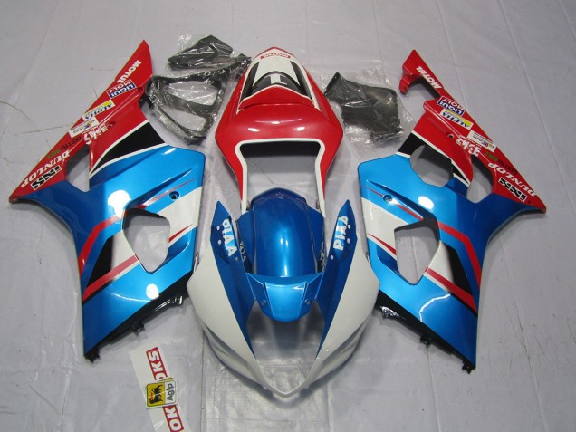 Bleu & Rouge 03-04 GSXR 1000 Carénage Moto Bleu & Rouge 03-04 GSXR 1000 Carénage Moto
