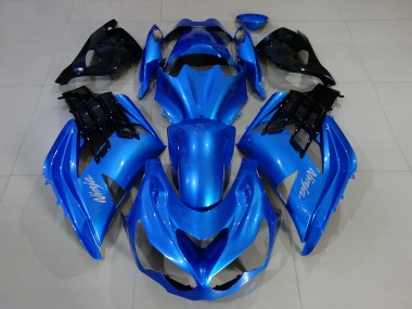 Bleu Vif & Noir Brillant 12-21 ZX14R Carénage Moto