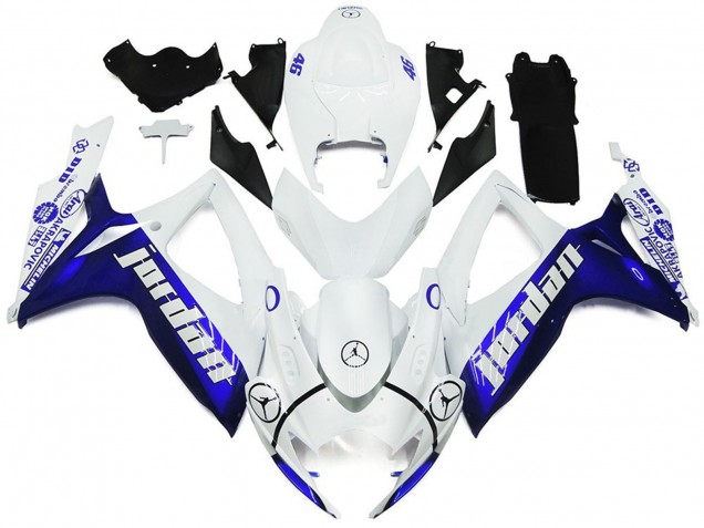 Blu E Bianco Jordan Stile Lucido 06-07 GSXR 600-750 Carénage Moto