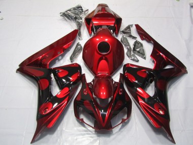 Bonbons Rouges & Noirs 06-07 CBR1000RR Carénage Moto