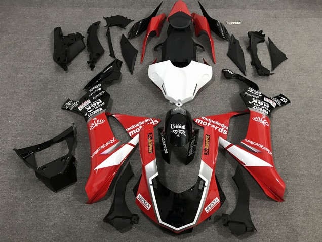 Brillant De Style Personnalisé Rouge Noir & Blanc 15-19 R1 Carénage Moto Brillant De Style Personnalisé Rouge Noir & Blanc 15-19 R1 Carénage Moto