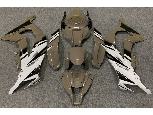 Brun Brillant & Blanc 11-15 ZX10R Carénage Moto Brun Brillant & Blanc 11-15 ZX10R Carénage Moto