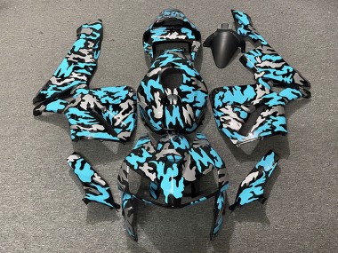 Camouflage & Cyan Clair 05-06 CBR600RR Carénage Moto