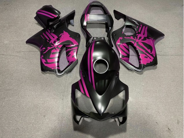 Crane Noir Mat & Rose 01-03 CBR600 F4i Carénage Moto Crane Noir Mat & Rose 01-03 CBR600 F4i Carénage Moto