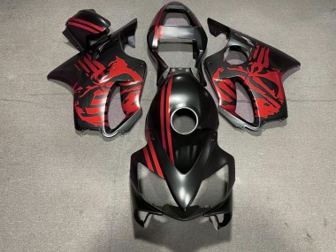 Crane Noir Mat & Rouge 01-03 CBR600 F4i Carénage Moto