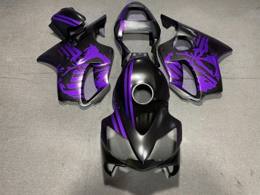 Crane Noir Mat & Violet 01-03 CBR600 F4i Carénage Moto