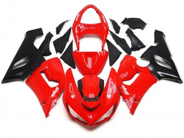 Décalcomanies Blanches Rouges Brillantes Unies 05-06 ZX6R Carénage Moto
