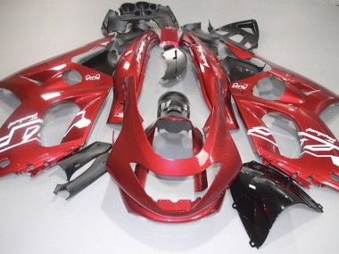 Décalcomanies Rouges & Blanches Brillantes 98-07 YZF600 Carénage Moto
