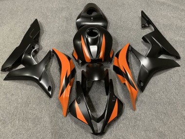 Design Noir Mat & Orange 07-08 CBR600RR Carénage Moto