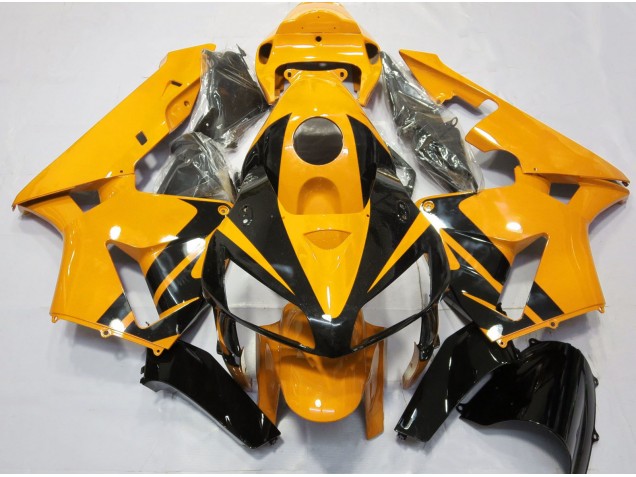 Design Orange Vif & Noir Brillant 05-06 CBR600RR Carénage Moto Design Orange Vif & Noir Brillant 05-06 CBR600RR Carénage Moto
