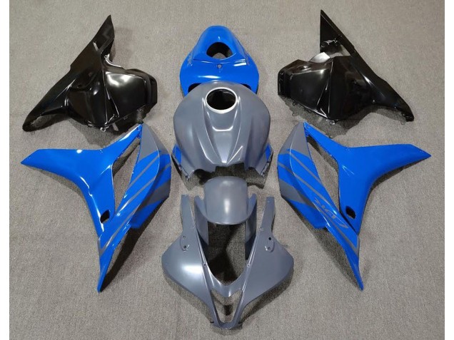 Double Bleu Sur Gris 09-12 CBR600RR Carénage Moto Double Bleu Sur Gris 09-12 CBR600RR Carénage Moto