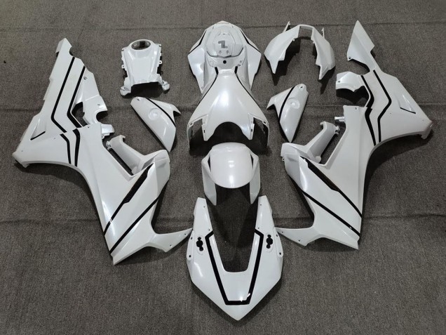Doublure Blanc Nacré & Noir 17-23 CBR1000RR Carénage Moto Doublure Blanc Nacré & Noir 17-23 CBR1000RR Carénage Moto