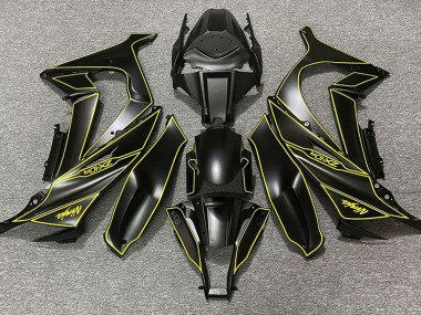Doublure Noir Mat & Jaune 11-15 ZX10R Carénage Moto