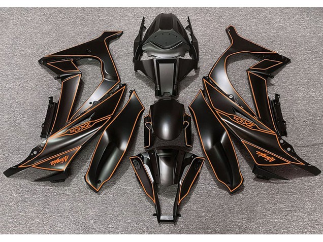Doublure Noir Mat & Orange 11-15 ZX10R Carénage Moto Doublure Noir Mat & Orange 11-15 ZX10R Carénage Moto