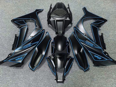 Doublure Noire Mate & Bleue 11-15 ZX10R Carénage Moto