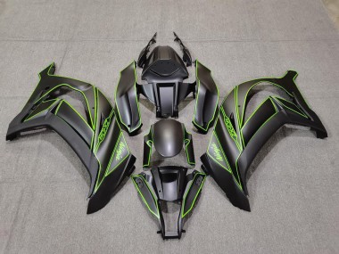 Doublure Noire Mate & Verte 11-15 ZX10R Carénage Moto