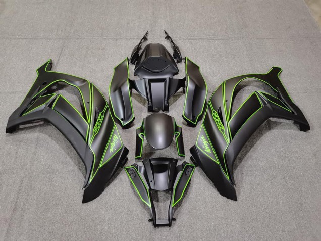 Doublure Noire Mate & Verte 11-15 ZX10R Carénage Moto Doublure Noire Mate & Verte 11-15 ZX10R Carénage Moto