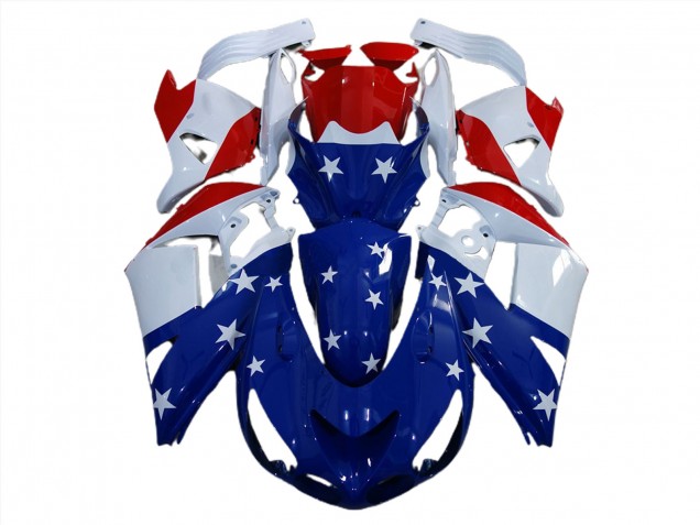 Drapeau Américain 06-11 ZX14R Carénage Moto Drapeau Américain 06-11 ZX14R Carénage Moto