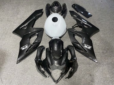 Fiber De Carbone Style & Blanc Brillant 05-06 GSXR 1000 Carénage Moto