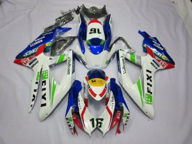 Fixi Bleu 08-10 GSXR 600-750 Carénage Moto