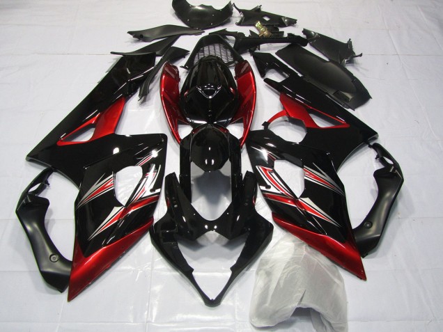 Flare Rouge & Noire 05-06 GSXR 1000 Carénage Moto Flare Rouge & Noire 05-06 GSXR 1000 Carénage Moto