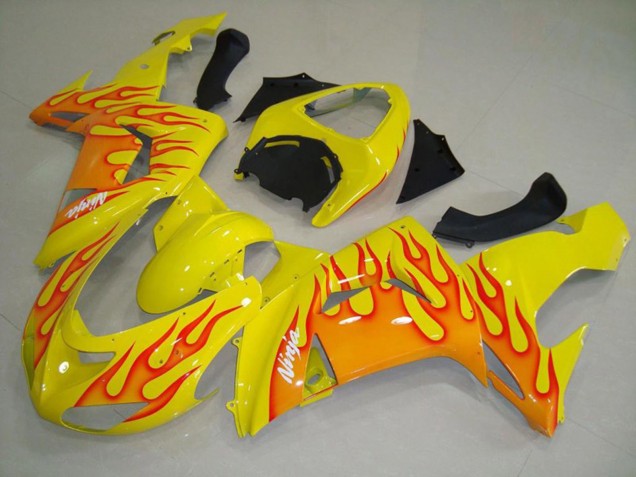 Giallo Arancione Fiamma 06-07 ZX10R Carénage Moto Giallo Arancione Fiamma 06-07 ZX10R Carénage Moto