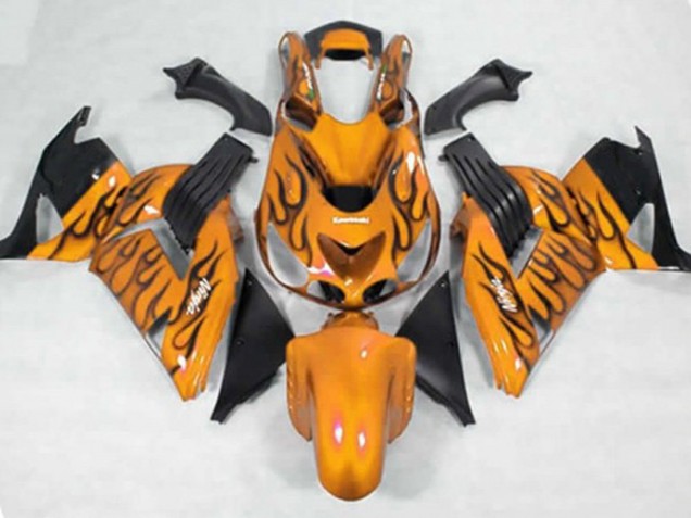 Giallo Nero Fiamma 06-11 ZX14R Carénage Moto Giallo Nero Fiamma 06-11 ZX14R Carénage Moto