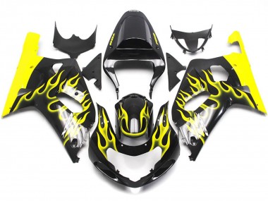 Giallo Vibrante Fiamma 01-03 GSXR 600-750 Carénage Moto