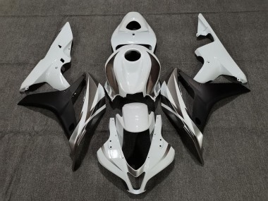 Graphite Blanc & Noir 07-08 CBR600RR Carénage Moto