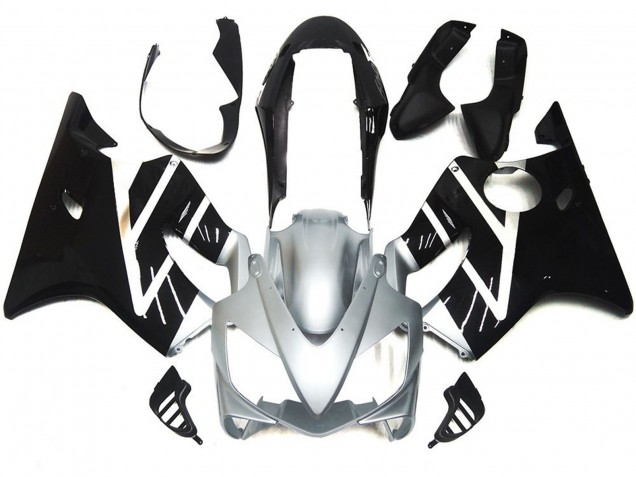 Gris Argenté & Noir Brillant 04-07 CBR600 F4i Carénage Moto Gris Argenté & Noir Brillant 04-07 CBR600 F4i Carénage Moto