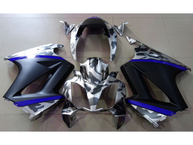 Gris Camouflage & Bleu 02-12 VFR800 Carénage Moto Gris Camouflage & Bleu 02-12 VFR800 Carénage Moto