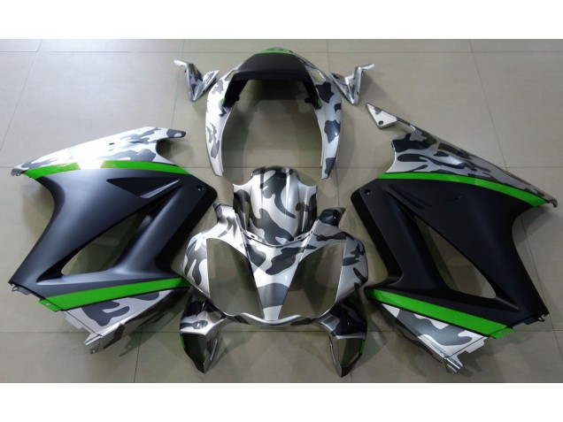 Gris Camouflage & Vert 02-12 VFR800 Carénage Moto Gris Camouflage & Vert 02-12 VFR800 Carénage Moto