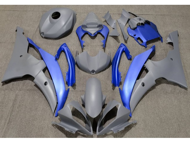 Gris Mat & Bleu 08-16 R6 Carénage Moto Gris Mat & Bleu 08-16 R6 Carénage Moto