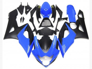 Inférieurs Bleu Brillant Clair & Noir Mat 05-06 GSXR 1000 Carénage Moto