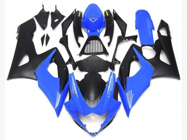 Inférieurs Bleu Brillant Clair & Noir Mat 05-06 GSXR 1000 Carénage Moto Inférieurs Bleu Brillant Clair & Noir Mat 05-06 GSXR 1000 Carénage Moto