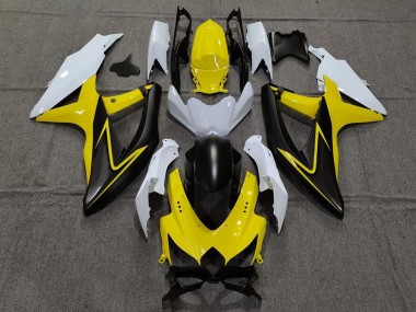 Jaune Brillant & Blanc 08-10 GSXR 600-750 Carénage Moto