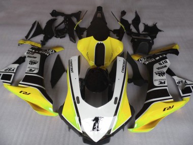 Jaune Brillant & Blanc 15-19 R1 Carénage Moto