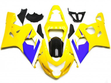Jaune Brillant & Bleu Vif Personnalisé 04-05 GSXR 600-750 Carénage Moto