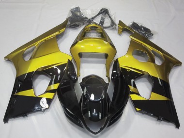 Jaune Brillant & Noir 03-04 GSXR 1000 Carénage Moto