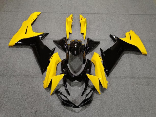 Jaune Brillant & Noir 11-24 GSXR 600-750 Carénage Moto Jaune Brillant & Noir 11-24 GSXR 600-750 Carénage Moto