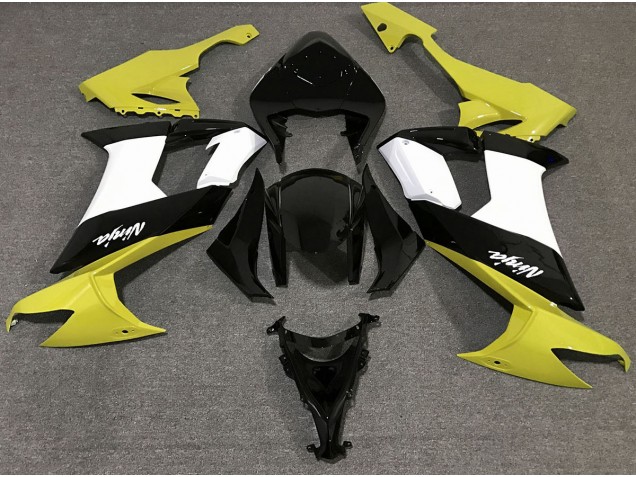 Jaune Brillant Noir & Blanc 08-10 ZX10R Carénage Moto