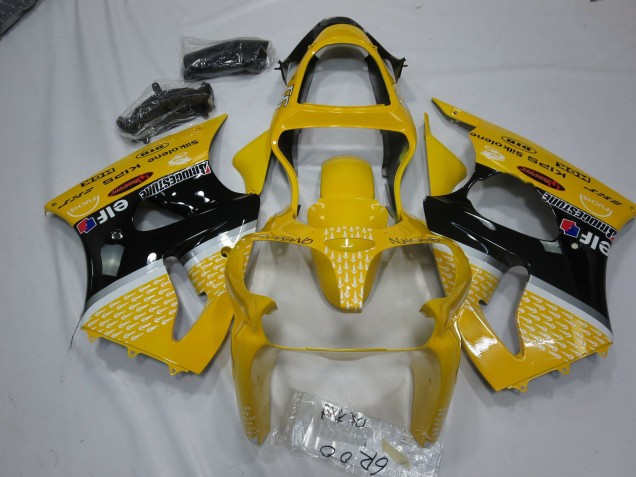 Jaune Elf 00-02 ZX6R Carénage Moto Jaune Elf 00-02 ZX6R Carénage Moto