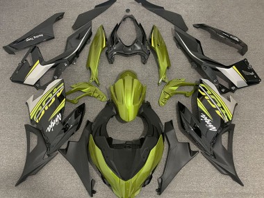 Jaune Liquide & Gris 18-23 Ninja 400 Carénage Moto
