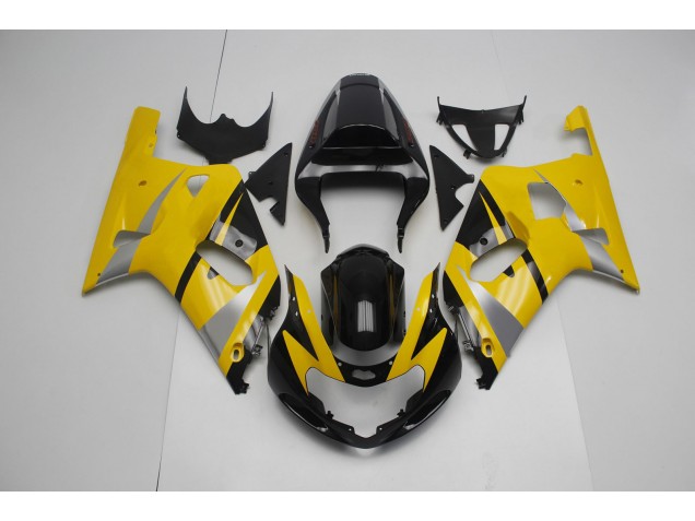 Jaune & Noir 01-03 GSXR 600-750 Carénage Moto Jaune & Noir 01-03 GSXR 600-750 Carénage Moto